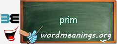 WordMeaning blackboard for prim